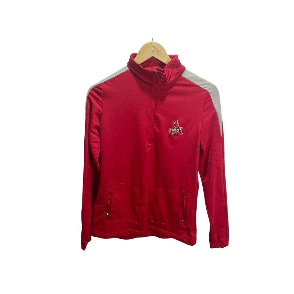 Antigua Saint‎ Louis Cardinals 1/4 zip Pullover Jacket  Womens S Red